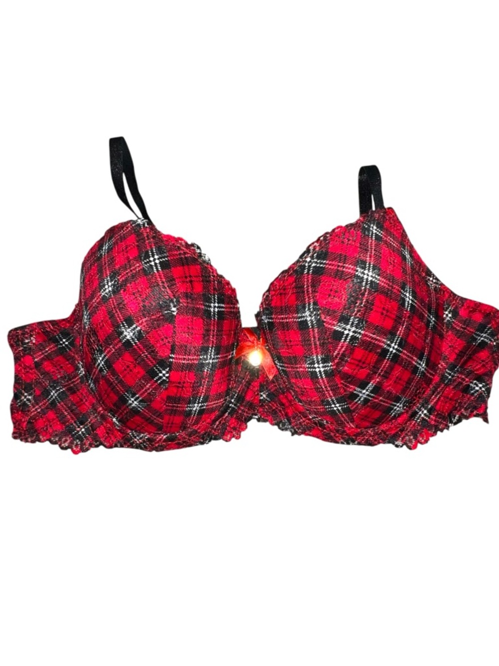 Adore me Red Plaid Push-Up Bra - Women Intimates